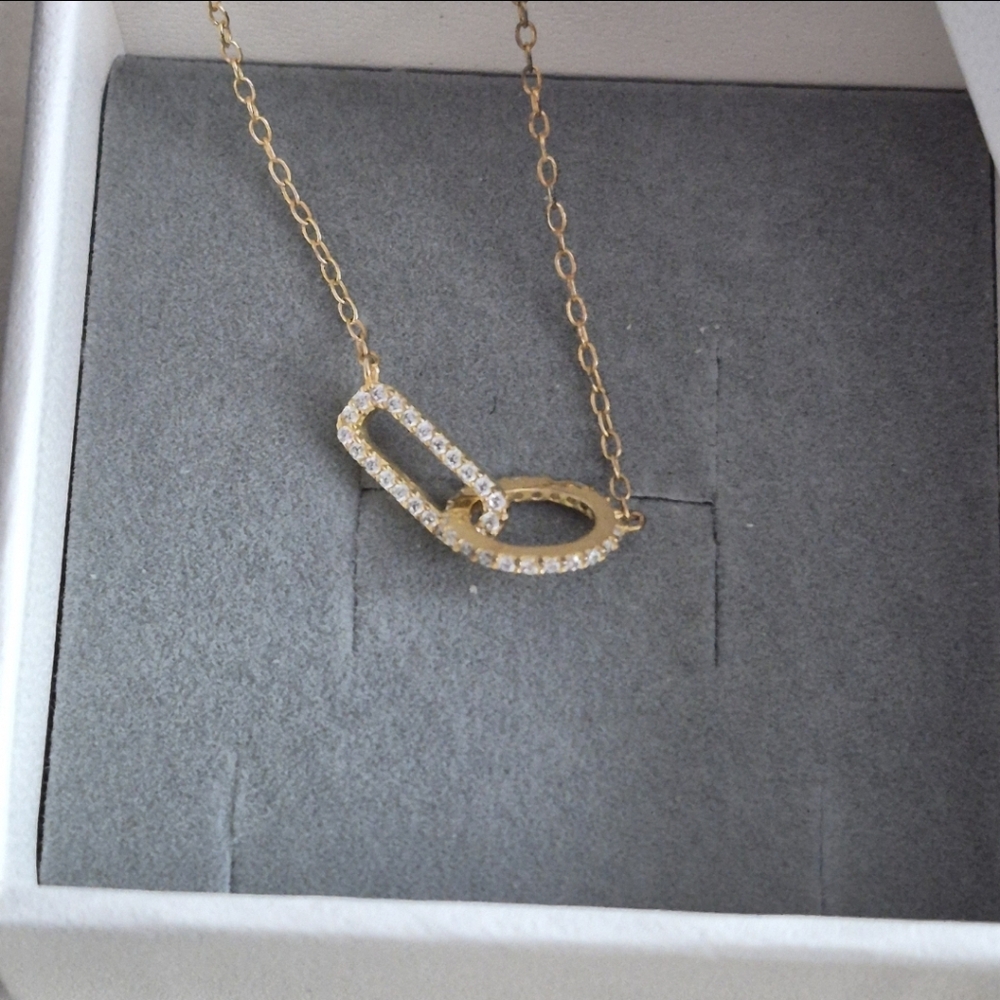 925 Sterling Silver Cz Necklace